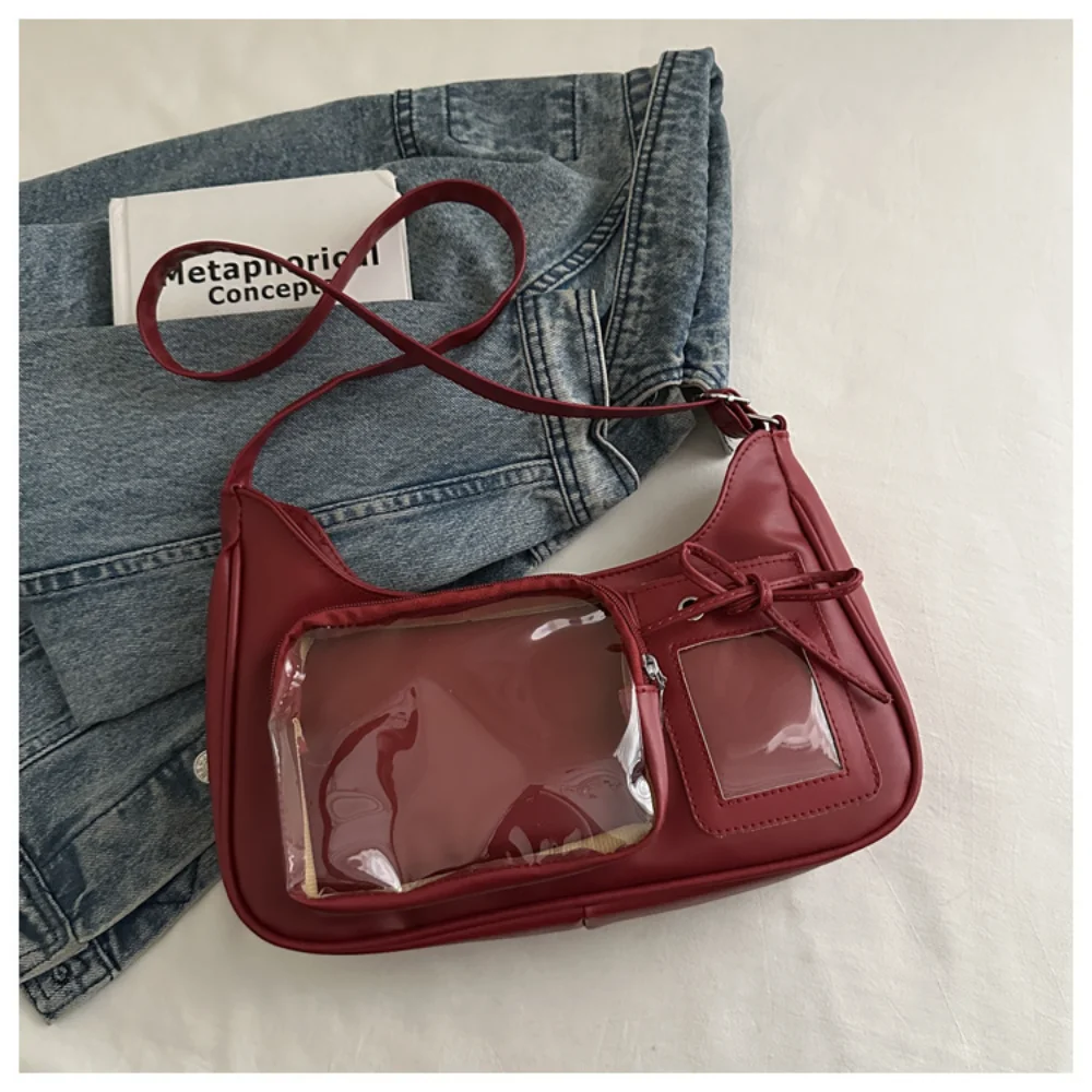 Women Y2k Harajuku Shoulder Bag Transparent Ita Bag Trendy Girls Crossbody Bag Female Japanese Designer Handbag Purse Hobos 10
