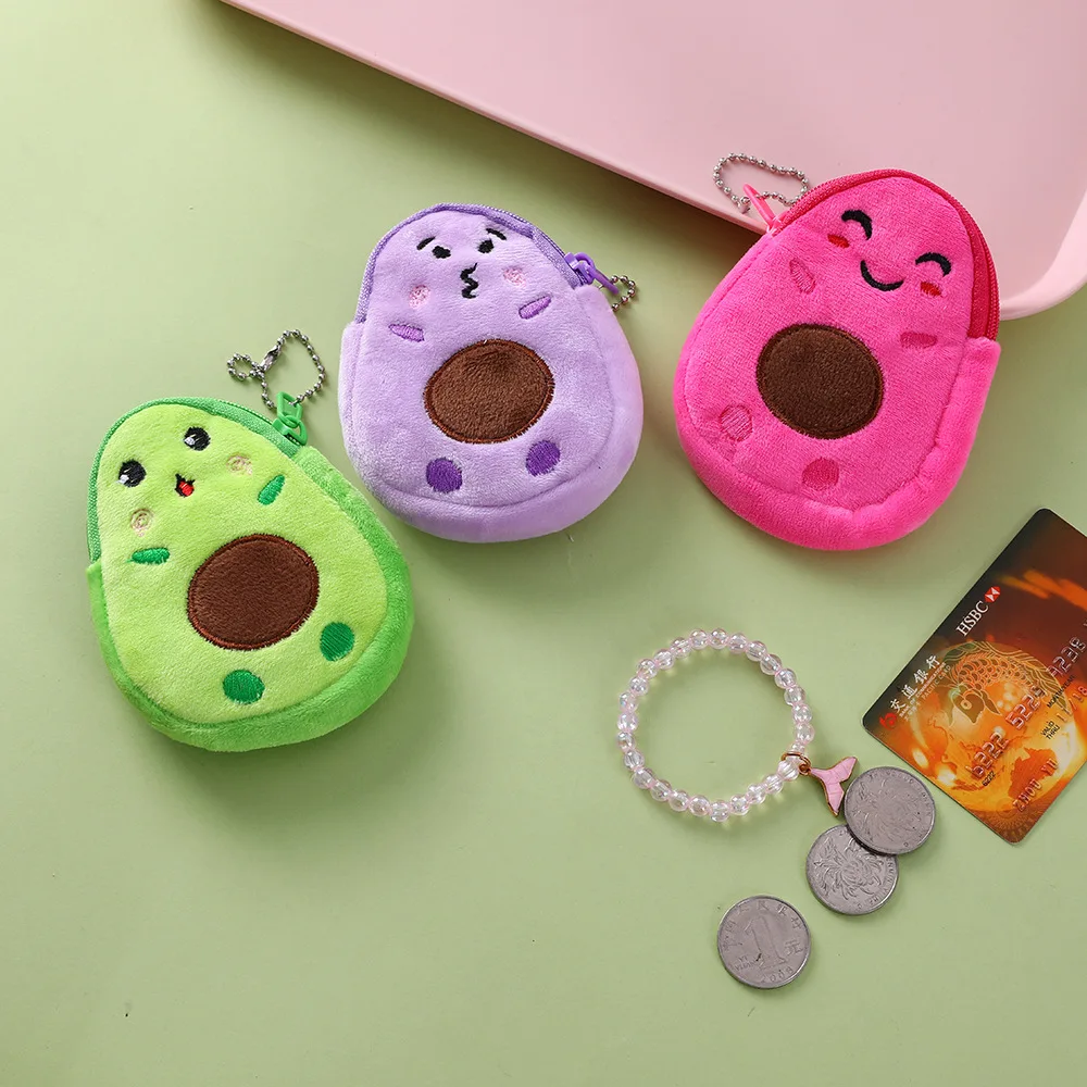 Cartoon Mini Fruit Coin Wallet Children'S Funny Cute Plush Schoolbag Hanger Student Girl Coin Change Bag New 2023