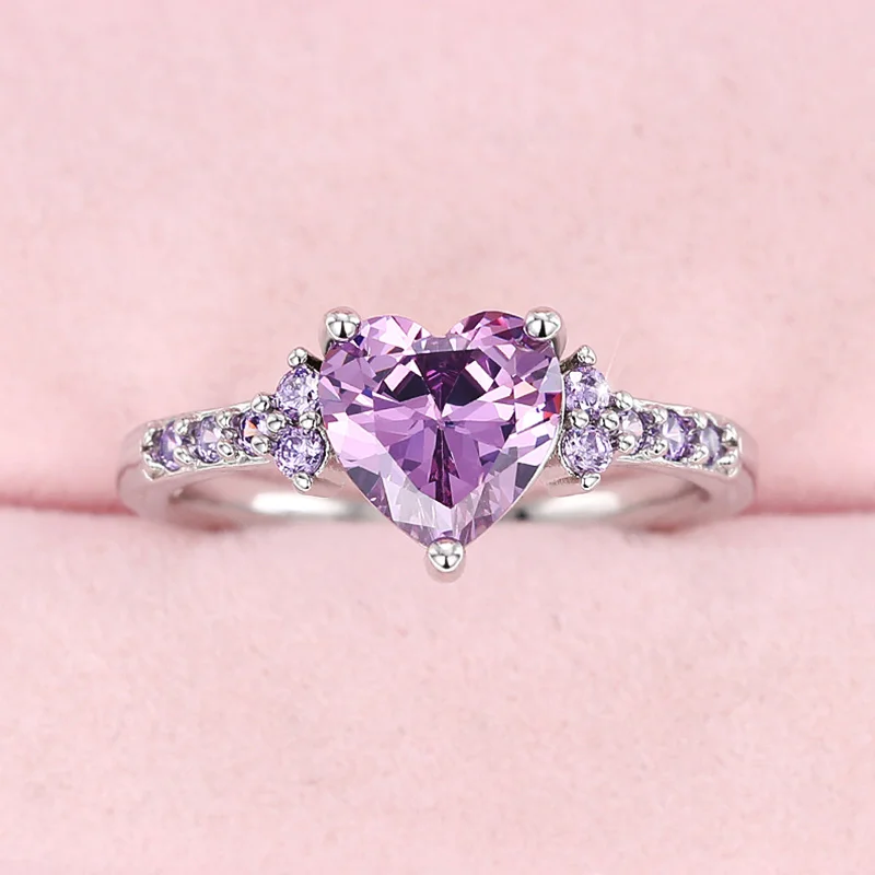 Silver Wedding Engagement Rings for Women Party Temperament Female Accessories Gift