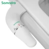 SAMODRA Ultra Slim Bidet Attachment for Toilet Seat - Dual Nozzle, Adjustable Water Pressure, Non-Electric Ass Sprayer 1