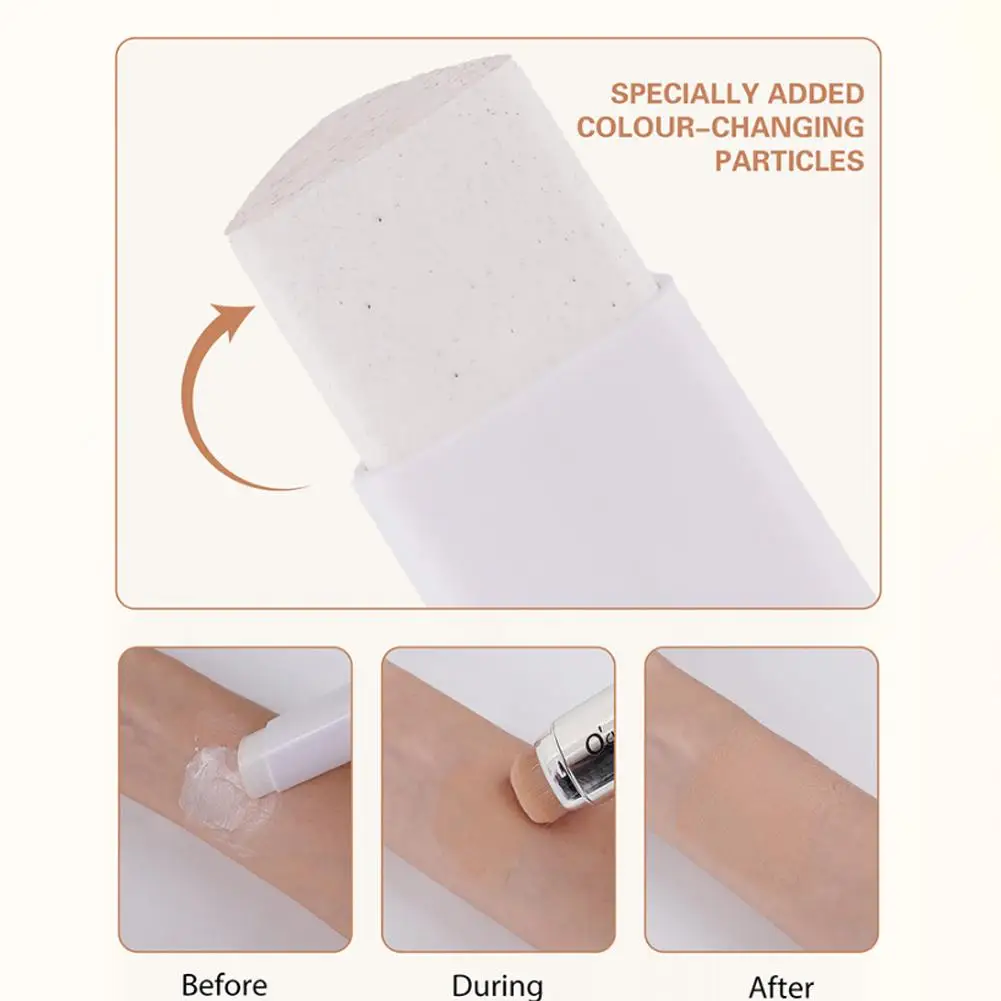 2-in-1 Farbwechselnder Foundation-Stick, flüssige, feuchtigkeitsspendende, leichte, aufhellende Foundation, farbwechselnd, für alle Hauttypen – Detail 22