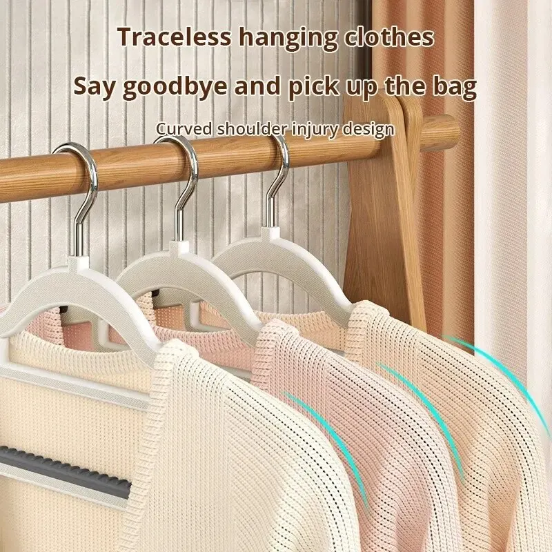 10Pcs Black/Orange/Grey Multifunctional Wet and Dry Household Hanger Suitable for Hanging Clothes Bedroom Wardrobe Anti-Slip clothes hanger,storage hanger hook,storage hanger