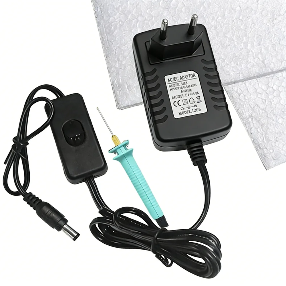 25-5cm Foam Cutter Pen Hot Wire Cutter Pen US/EU/UK Plug Heat Cutting Engraving Fast Heating for Styrofoam Foam Cutting