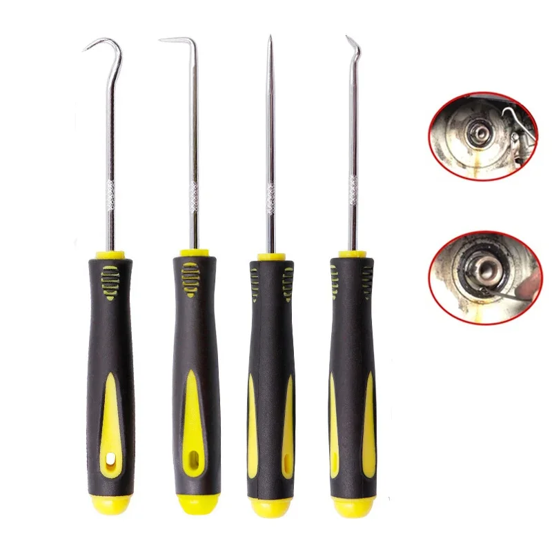 Car Auto Vehicle Oil Seal Screwdrivers Set 4Pcs/set O-Ring Seal Gasket Puller Remover Pick Hooks Tools oil seal screwdrivers pick and hook set seal remover sealing repair tools