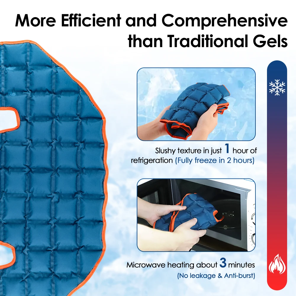 Hot Cold Compress Therapy Shoulder Wrap Self-absorbing Large Ice Pack Pad Back Neck Massage Cushion For Sport Muscle Strain