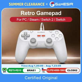 GameSir Retro Gamepads Controller Cablato per PC Windows Steam Switch con Stick ad Effetto Hall e 2 Pulsanti Mappabili Tegenaria Lite