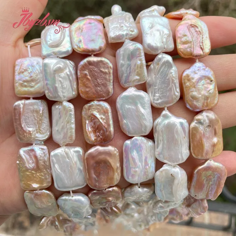Purple White Rectangle Natural Freshwater Pearl Loose Beads for DIY Bracelet Necklace Earrin Rings Charms Jewelry Making 15