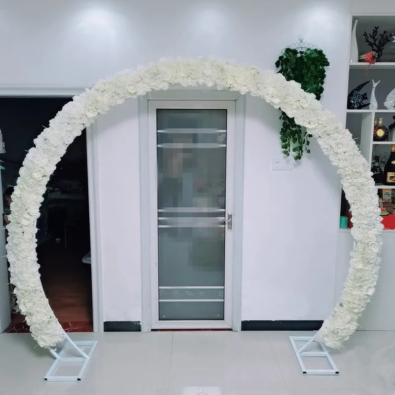 

White Wedding Party Centerpieces Decoration Arch Sets Artificial Flower With Metal Frame for Event Baby Shower Festive Suppliles