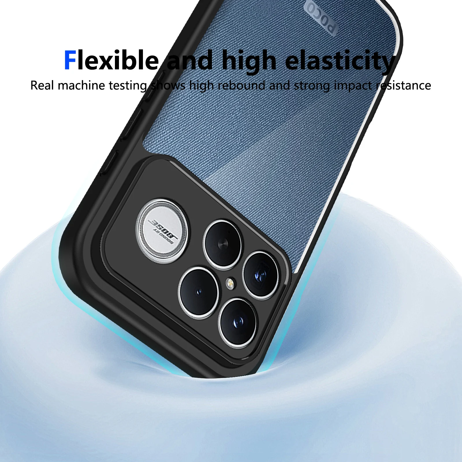 Shockproof Transparent Acrylic Phone Case with Soft Frame
