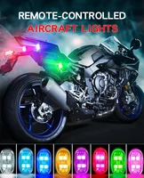 Wireless Light Aircraft Airplane Helicopter Warning Lights RGB Led Strobe lights Motorcycle Lights LED Flash with USB Charging - Image 2