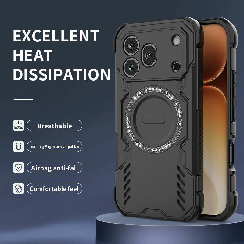 Advanced Heat Dissipation Case with Lens Protection and Magnetic Wireless Charging