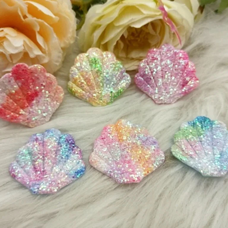 Colorful Sparkling Simulated Diamond Shell Phone Case Accessories Children's Headwear Jewelry Ocean Series DIY Mobile Phone Cove