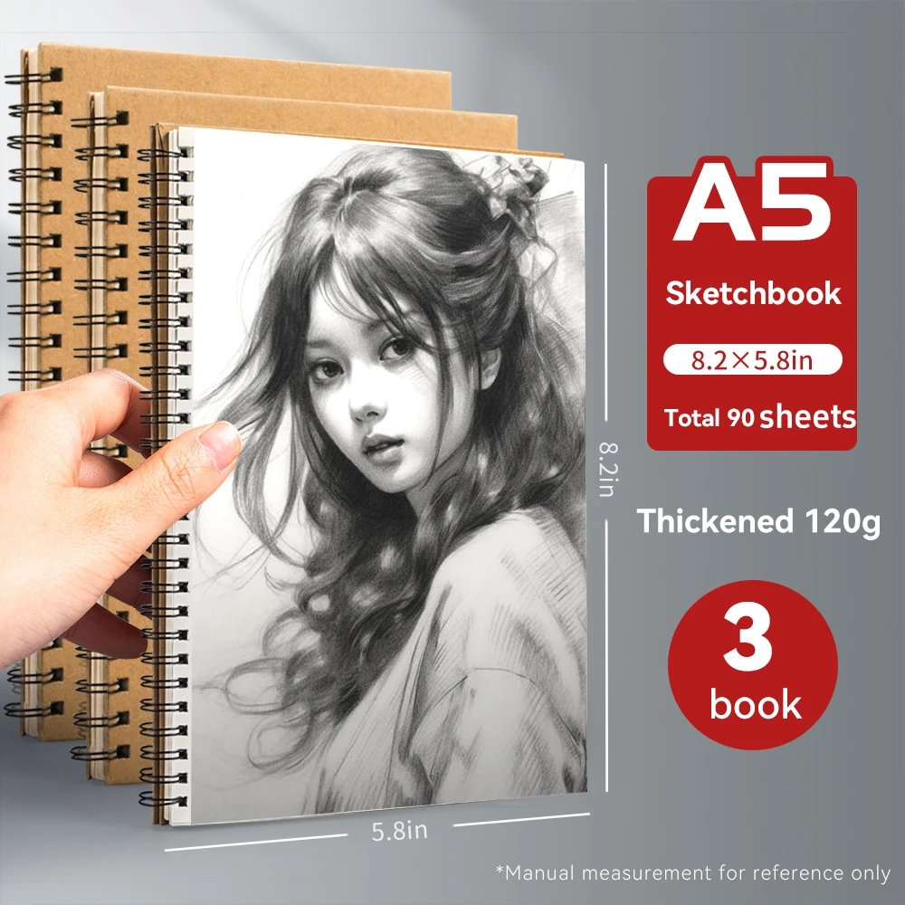 3PCS 120g 90sheets B