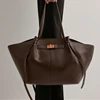 Fashion Large Capacity Trapeze Bag Designer Chic Lock Women Shoulder Bags Luxury Pu Leather Handbags Trend Underarm Bag 2025