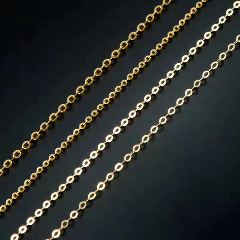 アクセサリー Saudi Gold 18K/ AU750 Stamped Au750 Solid 18k yellow Gold Necklace Women Chain