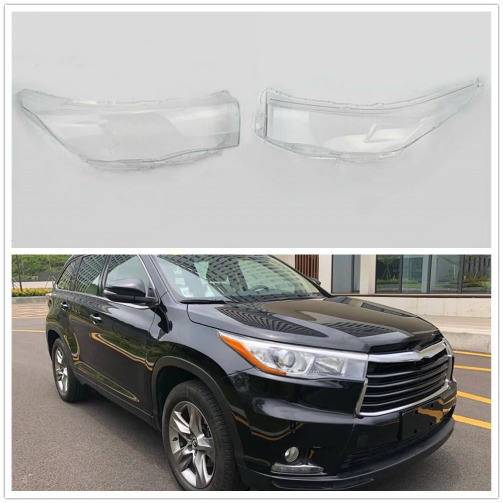 

2 x Headlight Clear Lens Cover Replacement For Toyota Highlander 2015 2016 2017