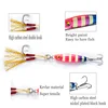 Feather Fishing Colorful Carbon Metal Jig Lure Spinning Spoon Artificial Bait Bass Hook of Minnow Sinking Casting Pesca Tackle 5