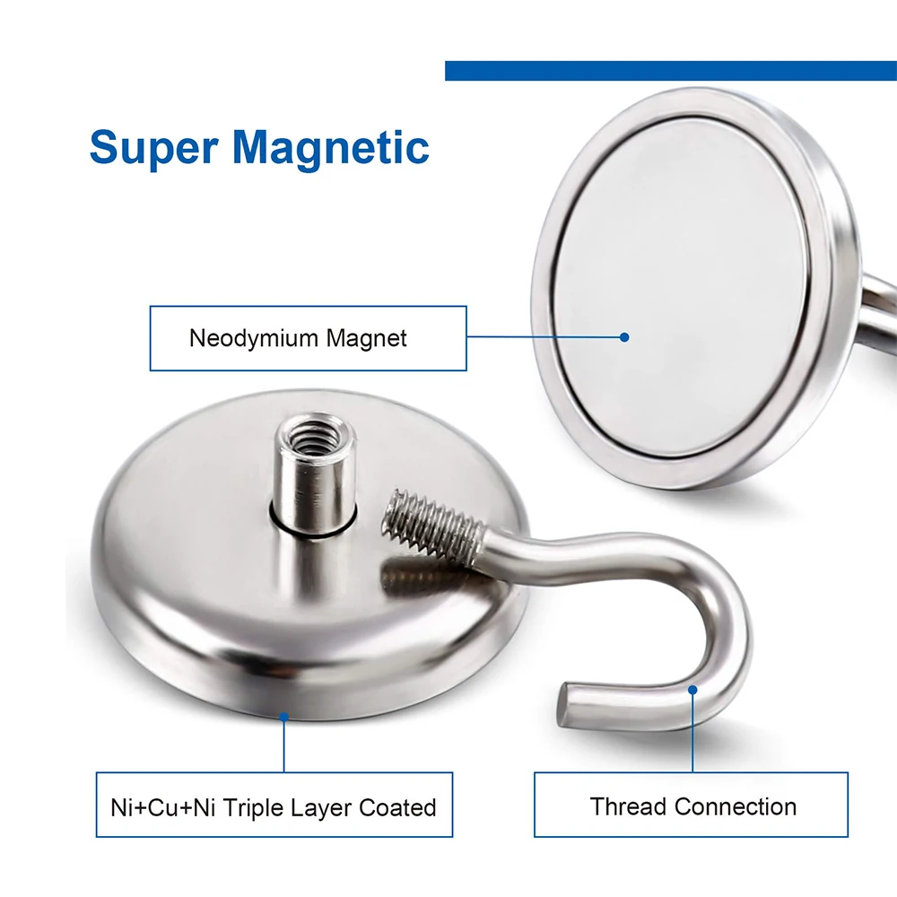 Se11064627a6d445a9d3d9a8d4f34b08co Super Strong Fridge Magnets Neodymium Magnets N52 Heavy Duty Magnetic Hook D10-75mm for Home Improvement Kitchen Accessories