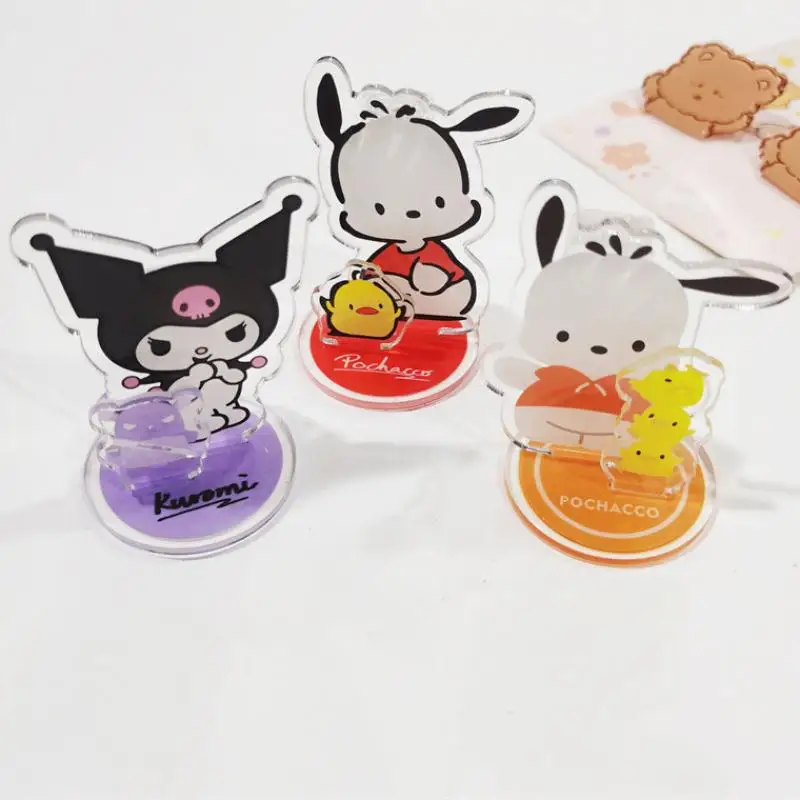 Kawaii Sanriod аниме серия Kuromi Pachacco Милая мультяшная стойка фото зажим для студентов