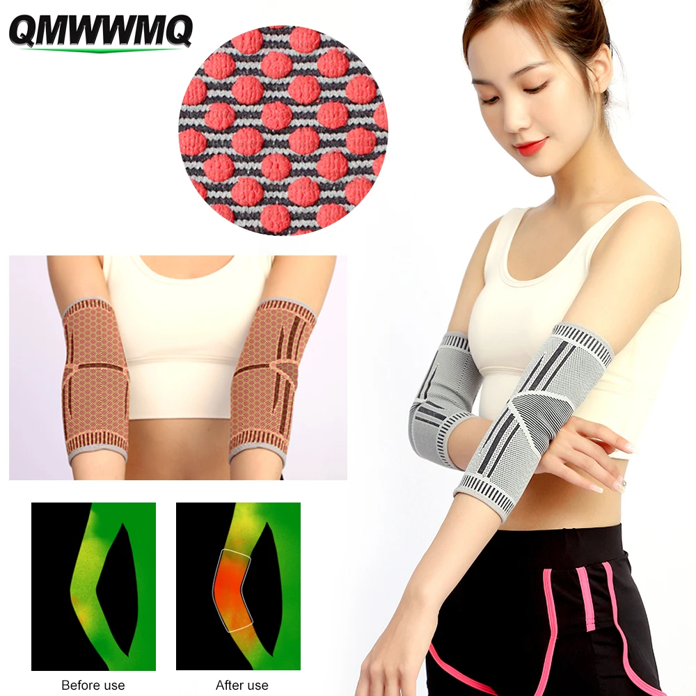 

1Pair Graphene Elbow Brace Compression Support Sleeve for Tendonitis, Tennis Elbow, Golf Elbow Treatment - Reduce Joint Pain