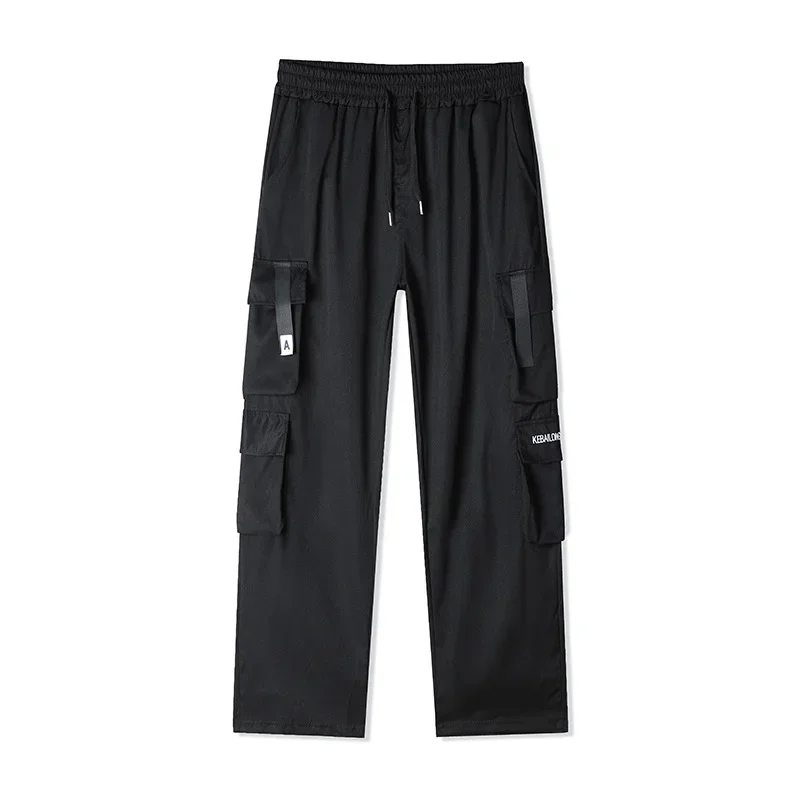 Hipster Men American Overalls High Street Straight Leg Wide Leg Casual Pants