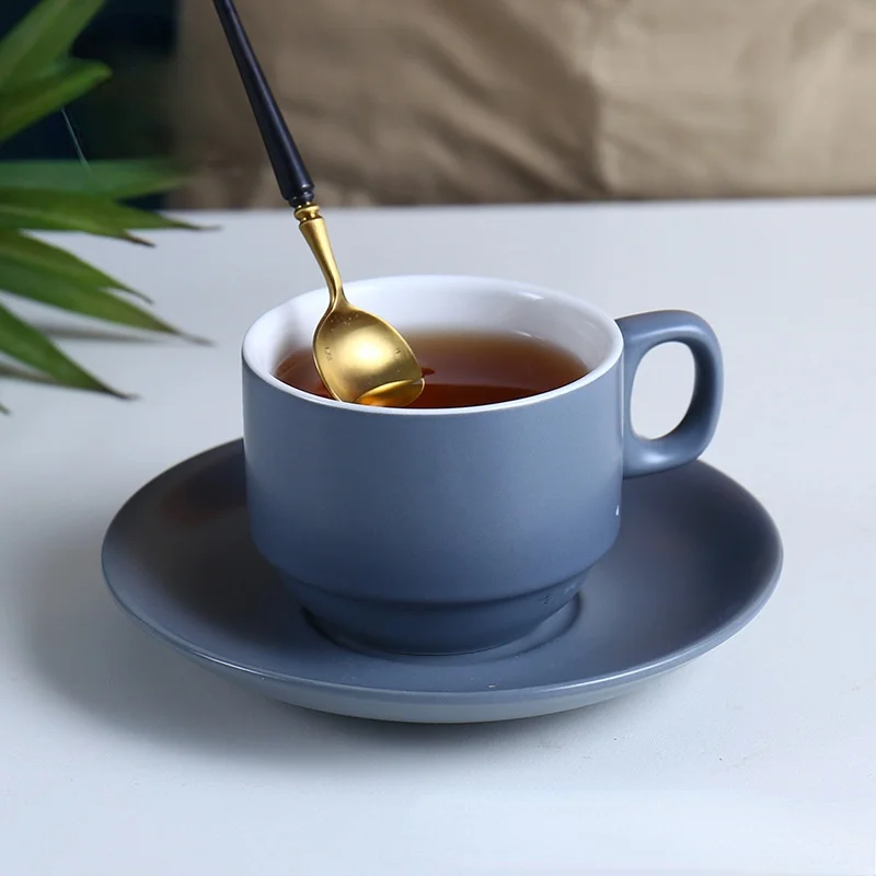 

Sublimation Tumbler Water Glass Cup Saucer Set Coffee Cups Creative Simple Mug Ceramic Mugs Cute Milk Shot Glasses Reusable