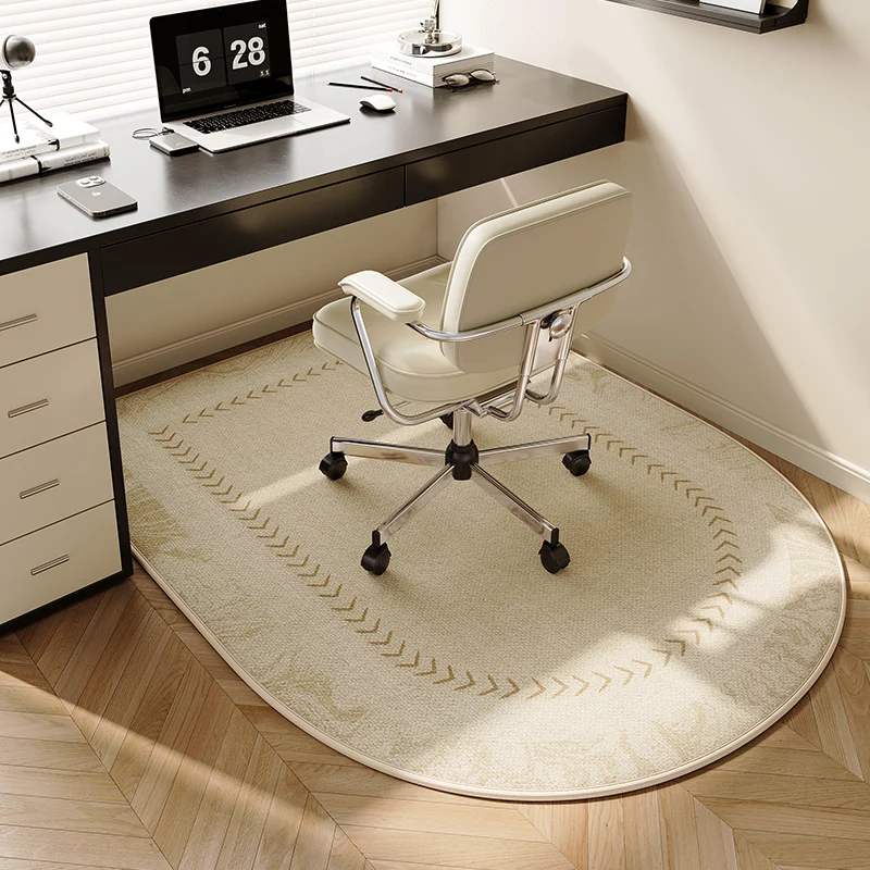 Computer Chair Floor Mat Study Desk Carpet Bedroom Living Room Table Chairs Non-slip Mats TPR Bottom Large Rounded Rug 의자 바닥 매트