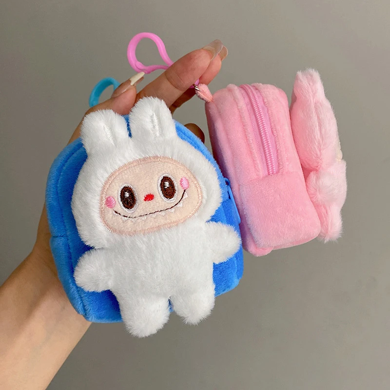 Key Case Coin Purse Coin Wallet Toy Storage Case Earbuds Storage Bag Labubu The Monsters Kawai Keychain Wallet Coin Purse Earphone Organizer Data Cable Organizer Bag Key Ring Gifts