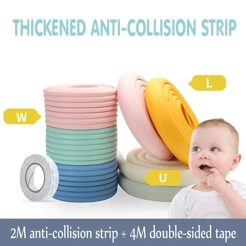 Table Edge Protector 2M Baby Safety Corner Protector Tape Table Edge Protector Soft Anti-Collision Foam Strip for Baby Safety