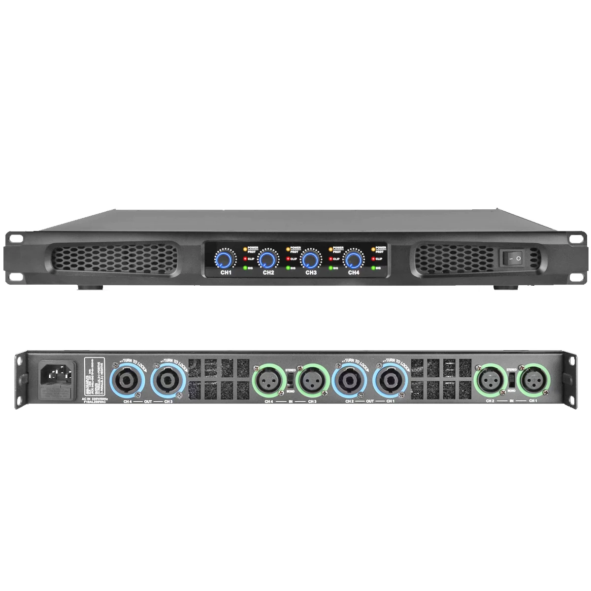 

KS6500 4-канальный 4x1300 Вт 5200 Вт пиковый цифровой усилитель мощности привод для сцены дома DJ Караоке динамик