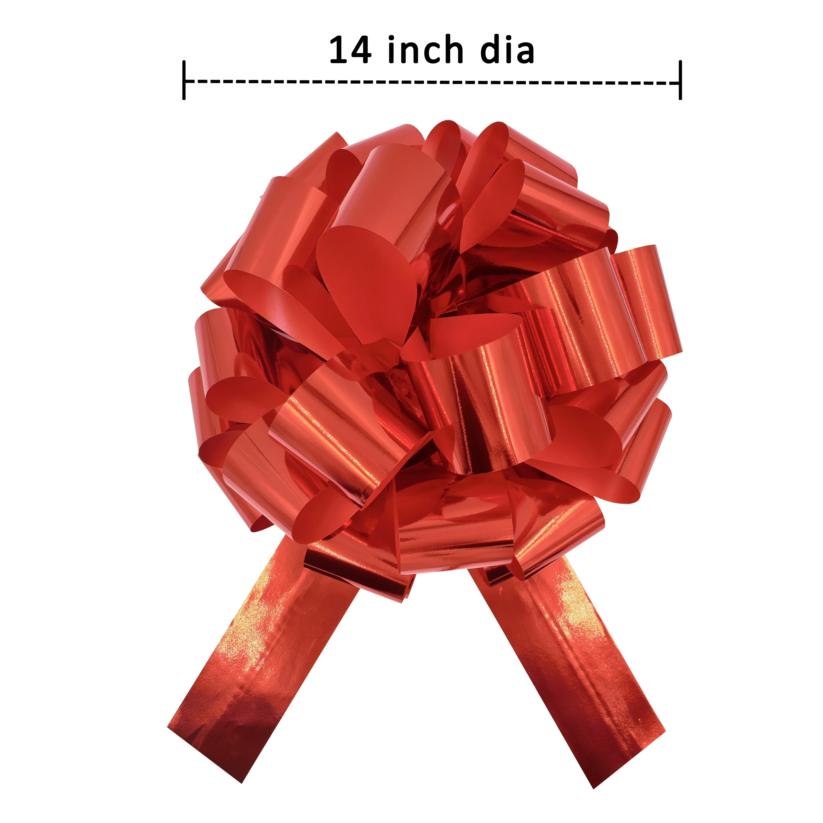 35,6 cm großer roter Auto-Schleifen mit Zugschnur, Geschenkschleifen für Autos, Fahrräder, riesige Geschenkschleife für Weihnachten, Hochzeit, Party, Jahrestag