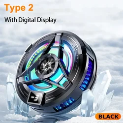 Advanced Magnetic Phone Cooler with TEC Chip, RGB Lighting & Digital Display for Enhanced Gaming and Streaming Experience (SL17 - Black - Digital)