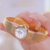 Top Brand Watches For Women Diamond Golden Quartz New Women's Gold Watch Fashion Dress Lady Female Small Wristwatch Gifts 2