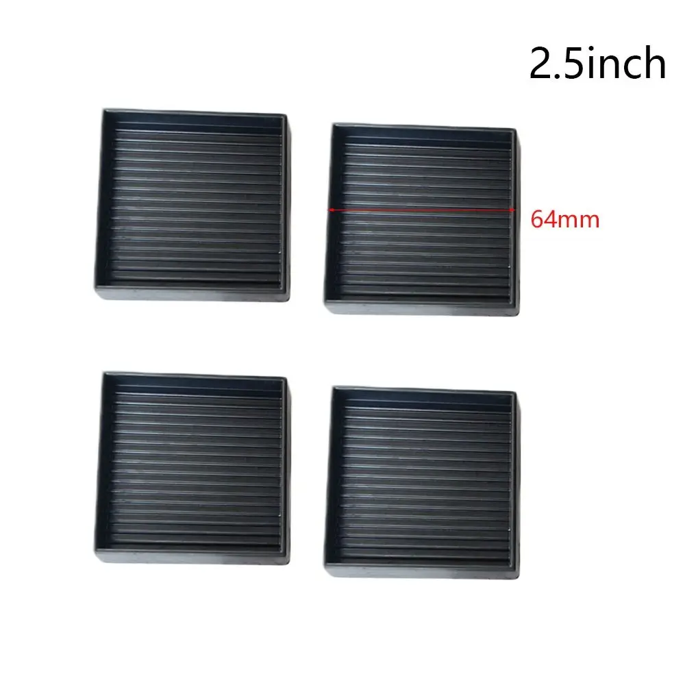 Set of 4 Non-Slip Rubber Furniture Pads and Caster Cups