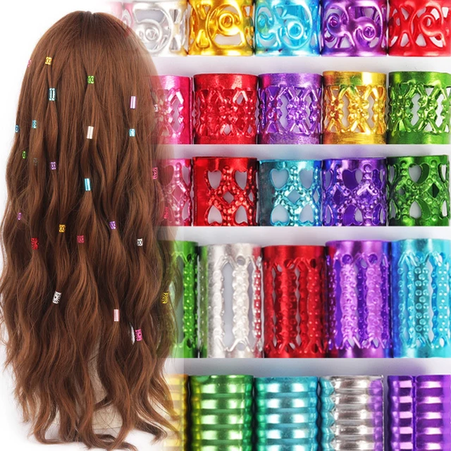 30Pcs tubo per capelli colorato regolabile Dreadlock Dread trecce perline polsini Clip per donna uomo bambini accessori per capelli strumenti per lo Styling 1