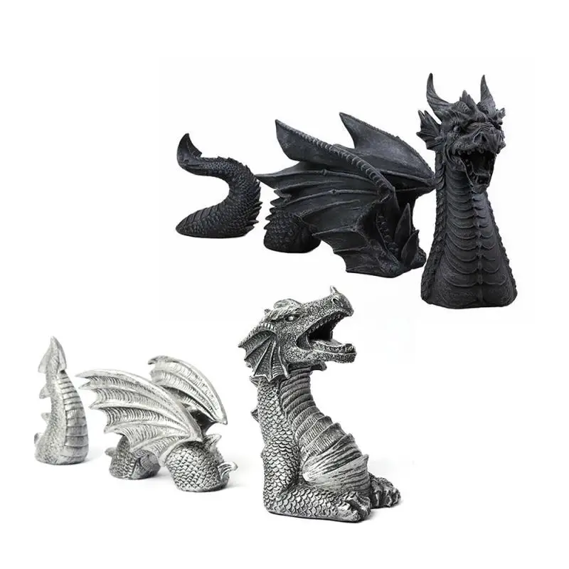 

Garden Statue Flying Dragon Shape Statue Resin Ornament Lawn Sculptures Yard Decoration Outdoor Figurine Gaden Home Decor