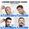 KENSEN S28 Electric Head Shaver for Blad Man Hair Trimmer 5D Floating Head Razor Beard Trimmer 5 in 1 Rechargeable Shave Machine 5