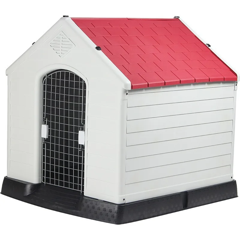 

Dog Cage Dog House Golden Retriever Plastic Pet Villa Four Seasons Dog Cage Large House Outdoor Kennel