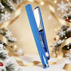 Professional 2 - in - 1 Hair Styling Tool for Straightening and Curling, Fast - Heating Technology (Blue)