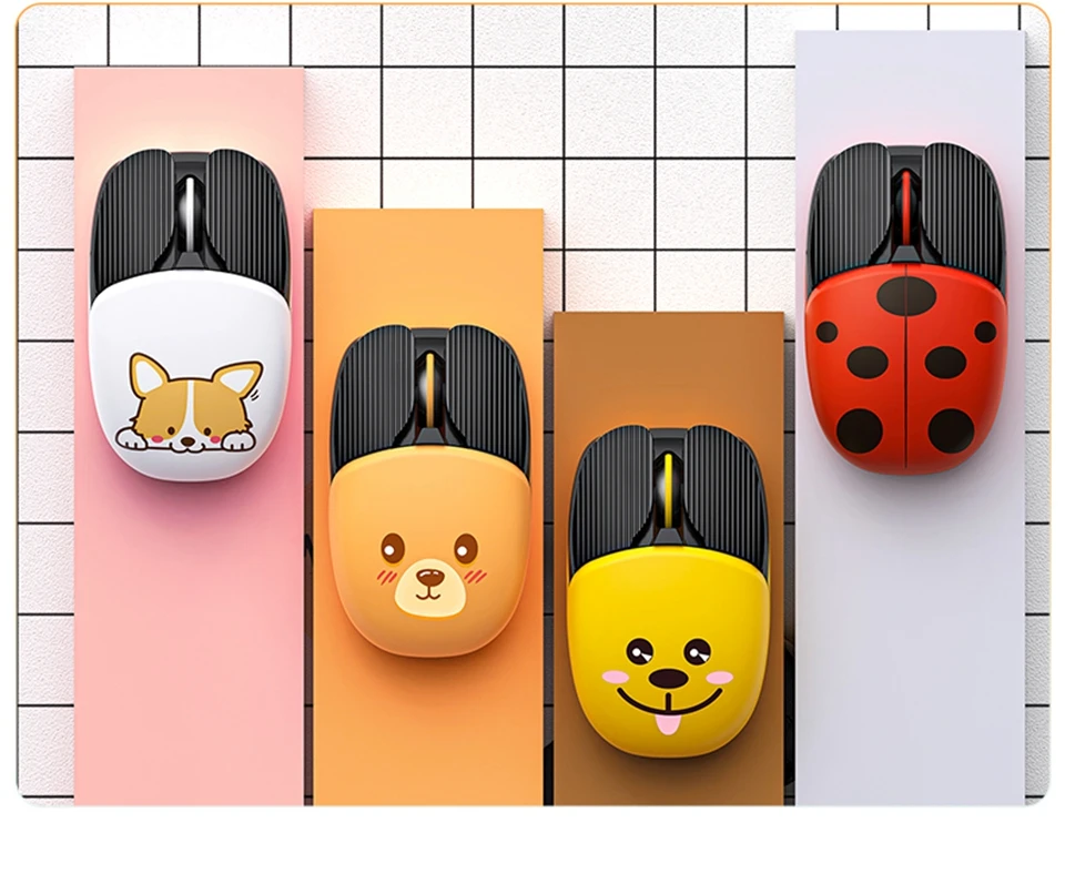 Wireless Bluetooth Mouse Cute Mouse Dual Mode Rechargeable Type-C Silent 2.4G USB Gaming Mute Mice for Laptop PC Girl Gift New