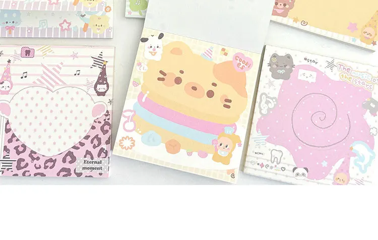 MINKYS 50 Blatt Kawaii Cartoon Quadratische Notizblöcke Papier To-Do-Liste Journal Notiz Paperlaria DIY Material Briefpapier – Detail 12