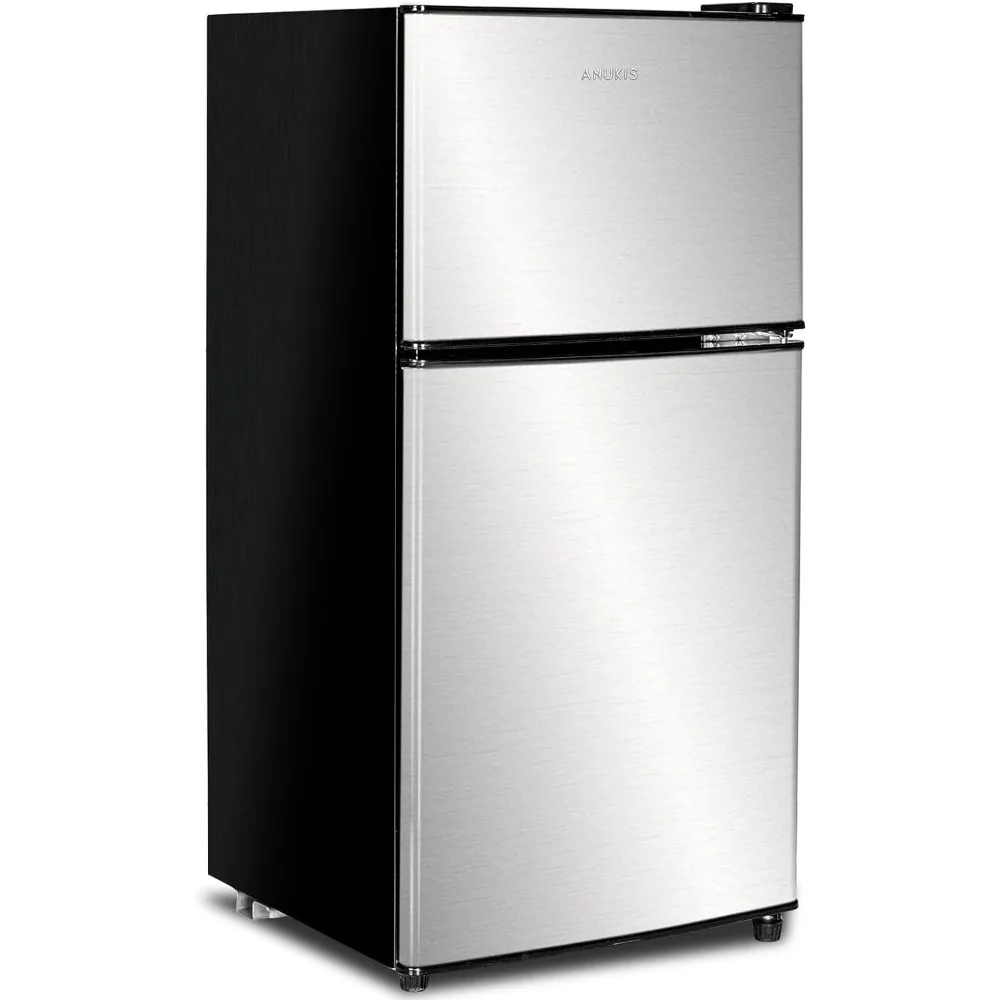 Compact Refrigerator 3.5 Cu Ft 2 Door Mini Fridge with Freezer for Apartment, Dorm, Office, Family, Basement, Garage
