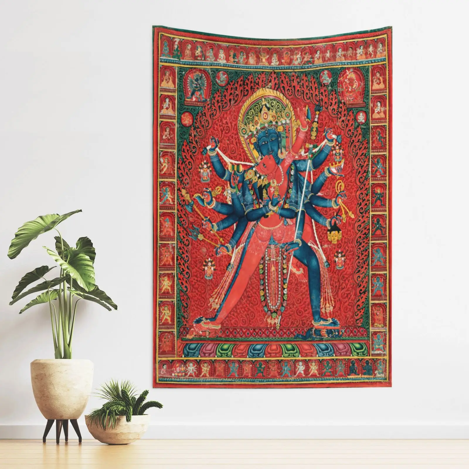 Peintures Thangka Tib&eacute;taines De Chakrasamvara Et Vajrayana Poster Sakya Order Period Tibetan Buddhist Tantra Retro Art Painting