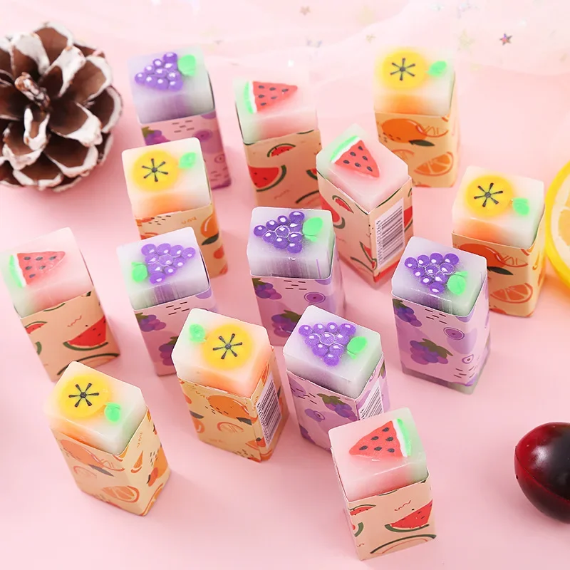Eraser 5Pcs Fruit jelly scent cute creative cartoon less crumbs student school supplies stationery gifts sassafras pencil eraser,eraser pen,retractable eraser,kneadable eraser,eraser refillable pen,biscuit eraser,plasticine eraser