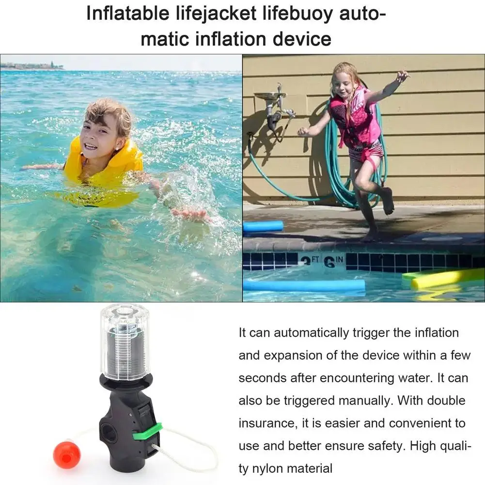 Inflatable Life Jacket Lifebuoy Automatic Inflator Device Life Vest Inflation Accessories Diving Water Sports inflatable swimming ring
