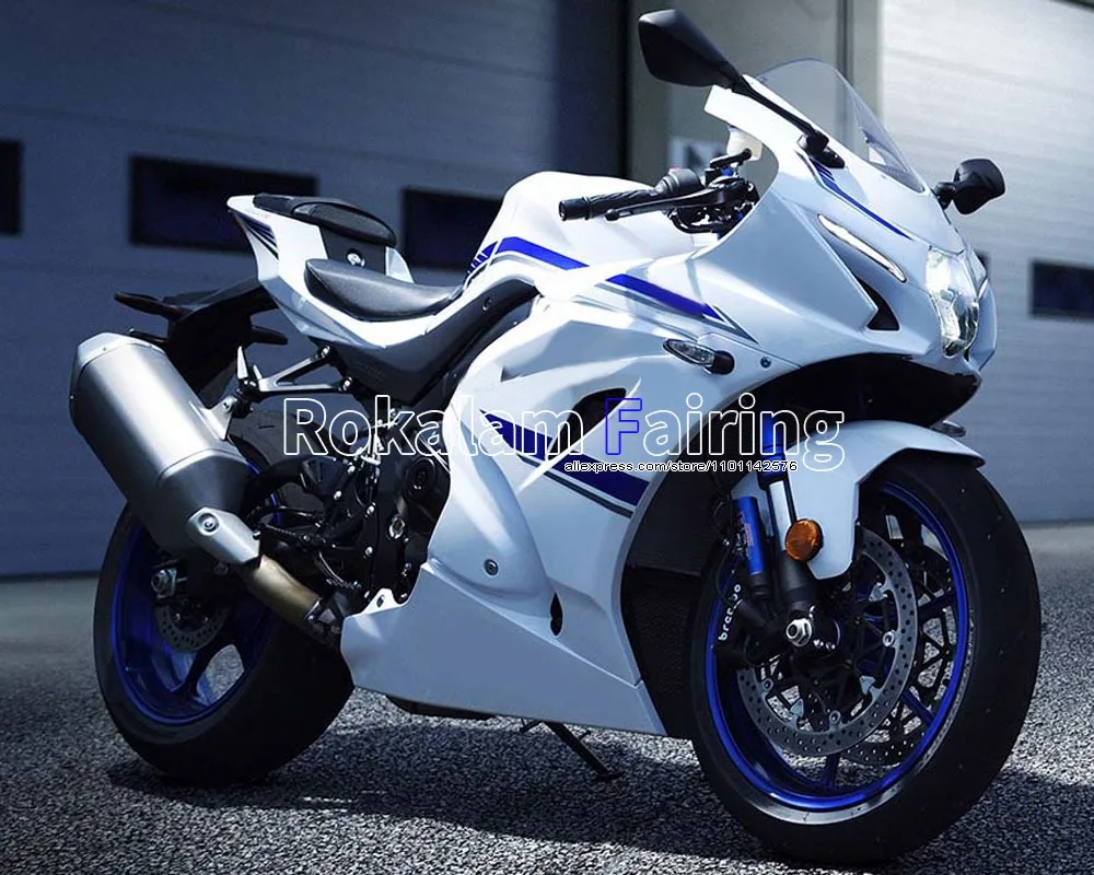 

Капот для Suzuki GSXR1000 K17 2017 2018 2019 GSX-R1000 GSXR 1000 белый обтекатель для мотоцикла синего цвета комплект (литья под давлением)