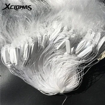 플로트 아가미 그물, 3 층 나일론 트랩, 끈끈한 침몰 그물, 핸드 캐스팅용 어망, 길이 1/1.3m 깊이, 35 m, 50m