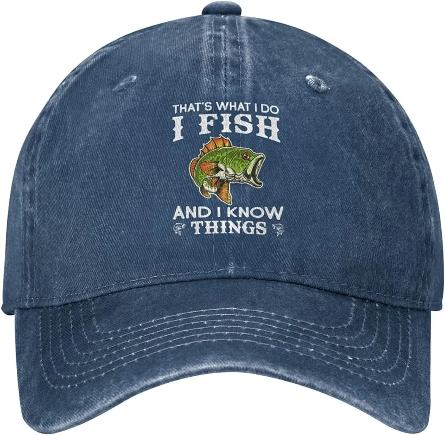 

Fishing Lovers Hat That's Whats I Do I Fish and I Know Things Hat Men Baseball Caps Graphic Cap