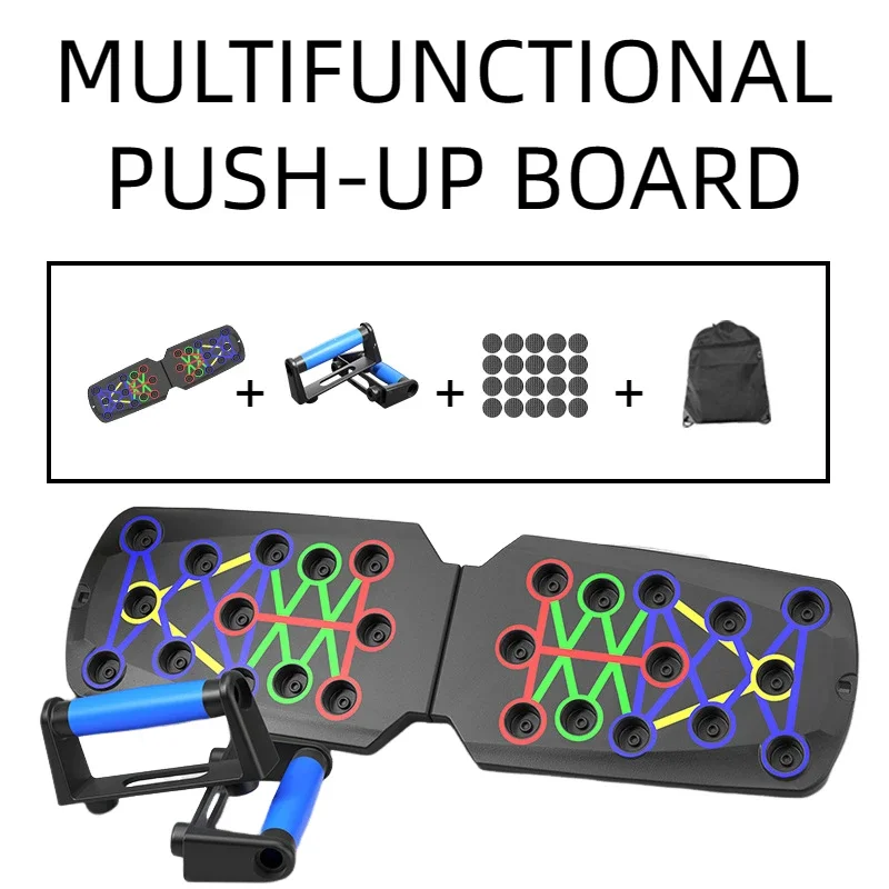Board Per Allenamento Push Up | Multifunzionale Con Bande Di Resistenza | Portatile E Pieghevole - Foto 7
