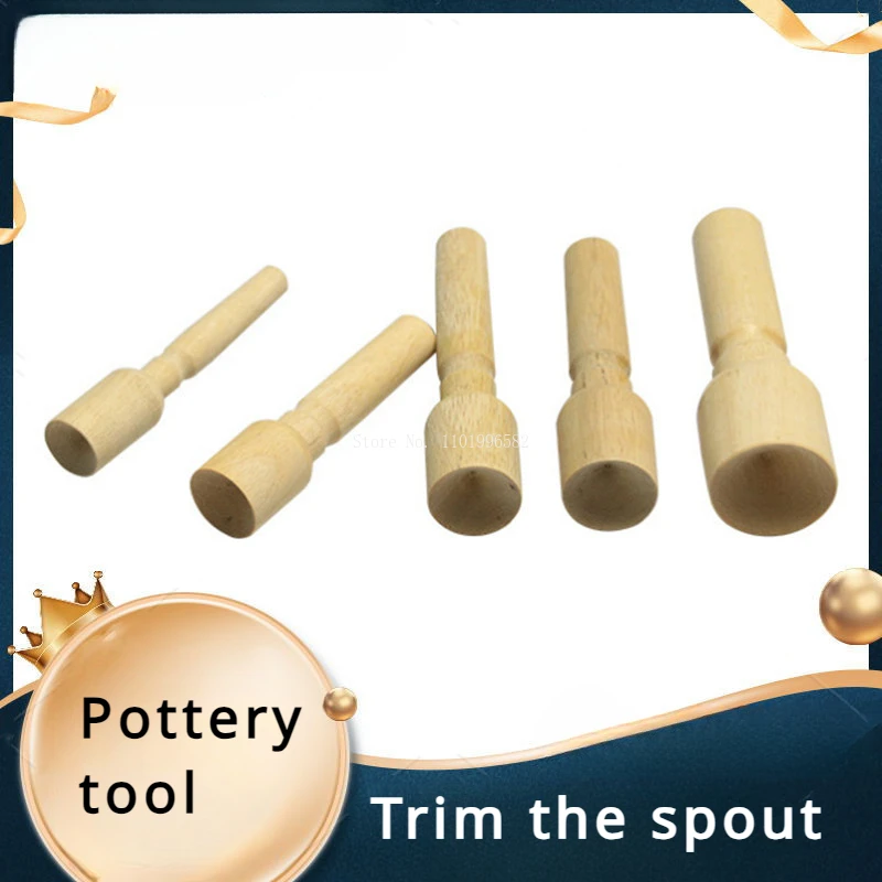 Pottery Purple Clay Teapot Making Tools Finishing Spout Accessories DIY Handmade Ceramic Teapot Making Auxiliary Finishing Tools